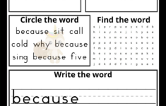 2Nd Grade Sight Words Printable Worksheets