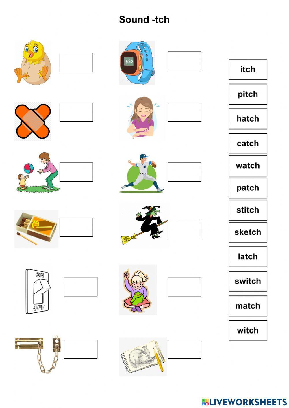 Sound -Tch Worksheet | Live Worksheets - Worksheets Library | Tch Worksheets Printables