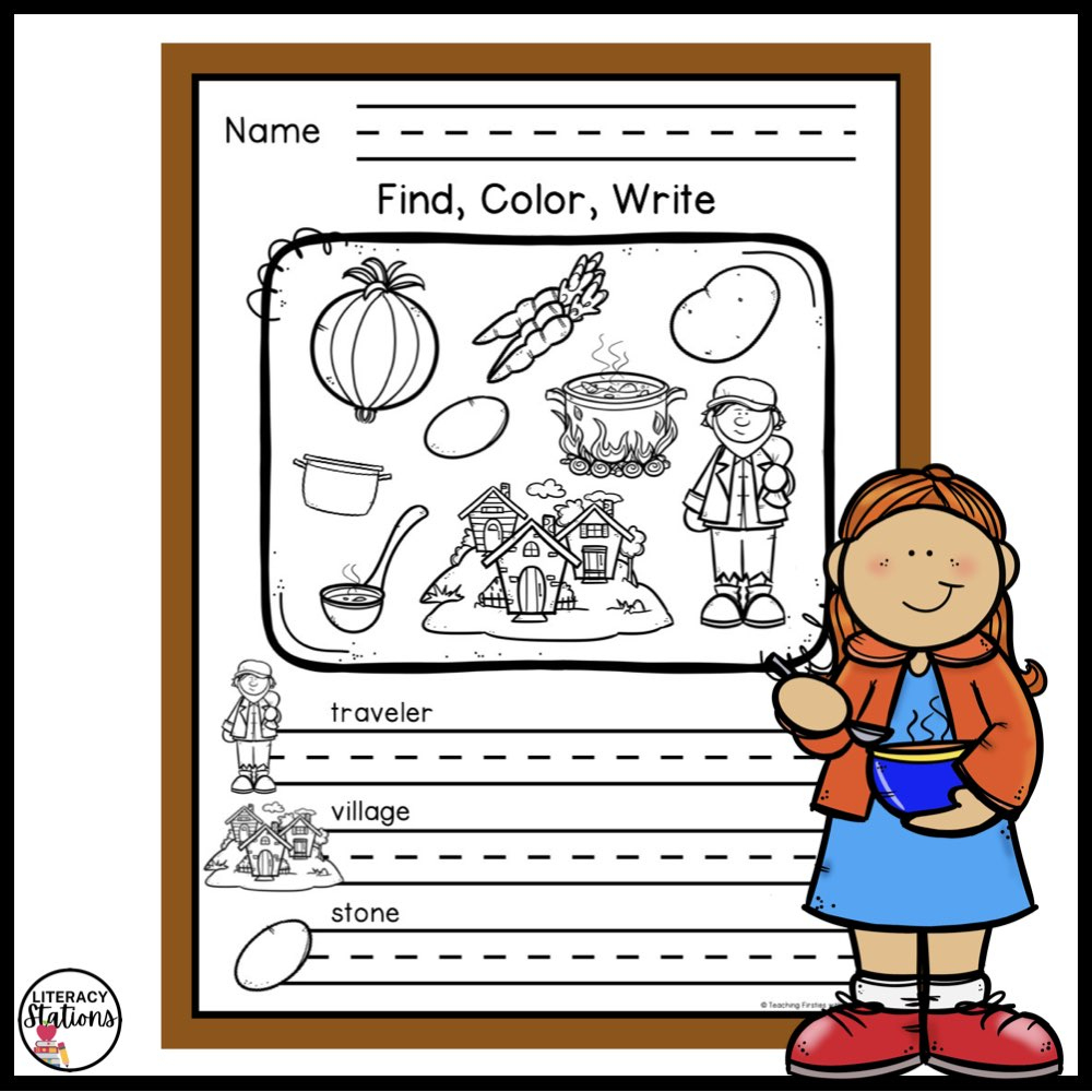 Stone Soup Activities To Add To Your Writing Center This Month | Stone Soup Worksheets Printable