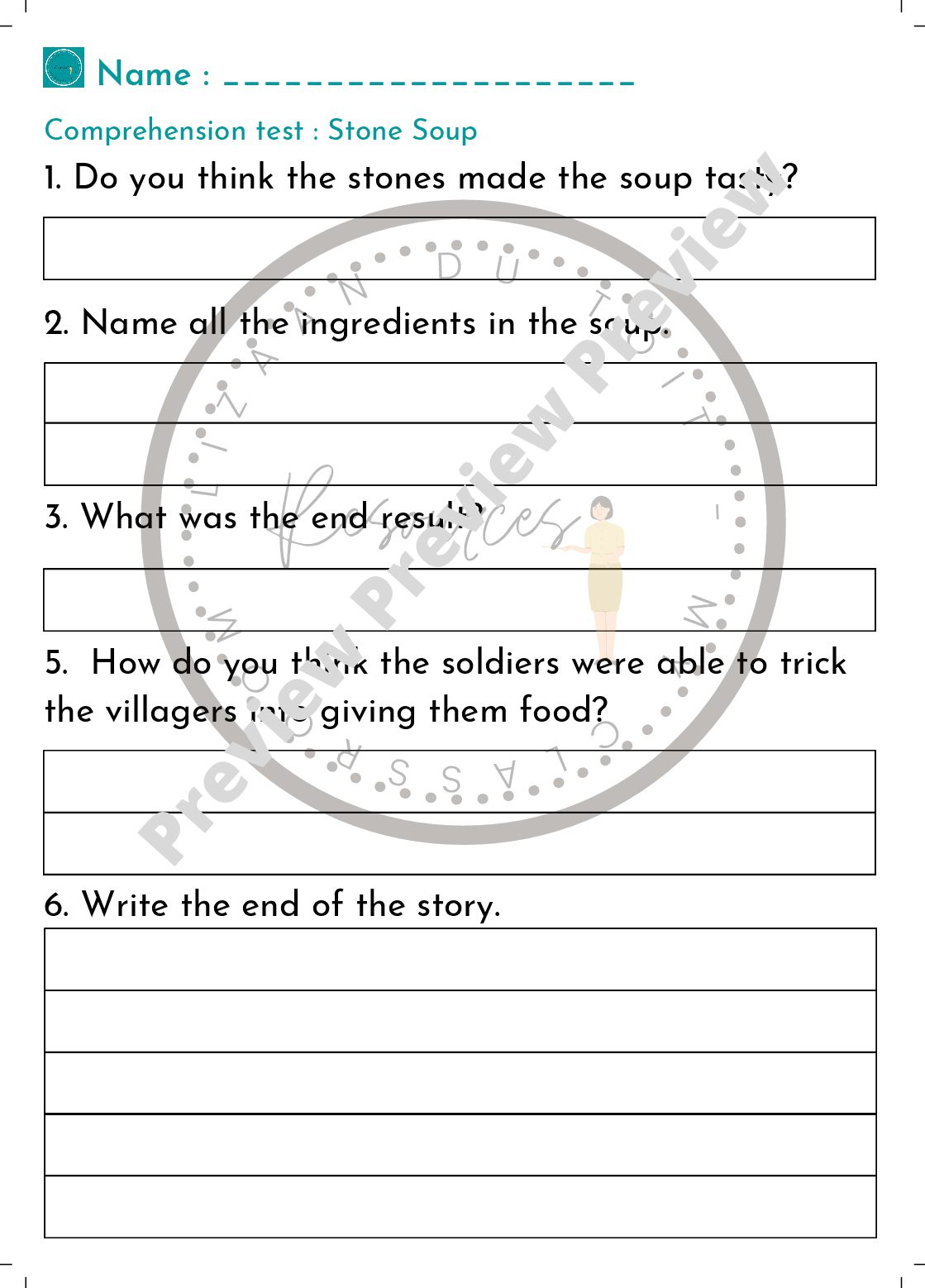 Stone Soup • Teacha! - Worksheets Library | Stone Soup Worksheets Printable