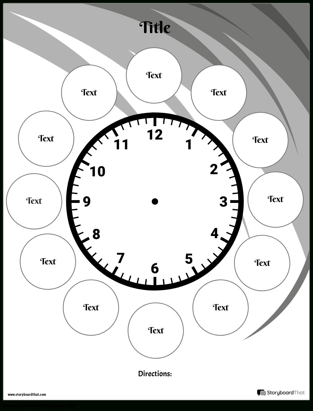 Storyboard That: Telling Time Worksheet Creator | Clock Face Worksheets Printable
