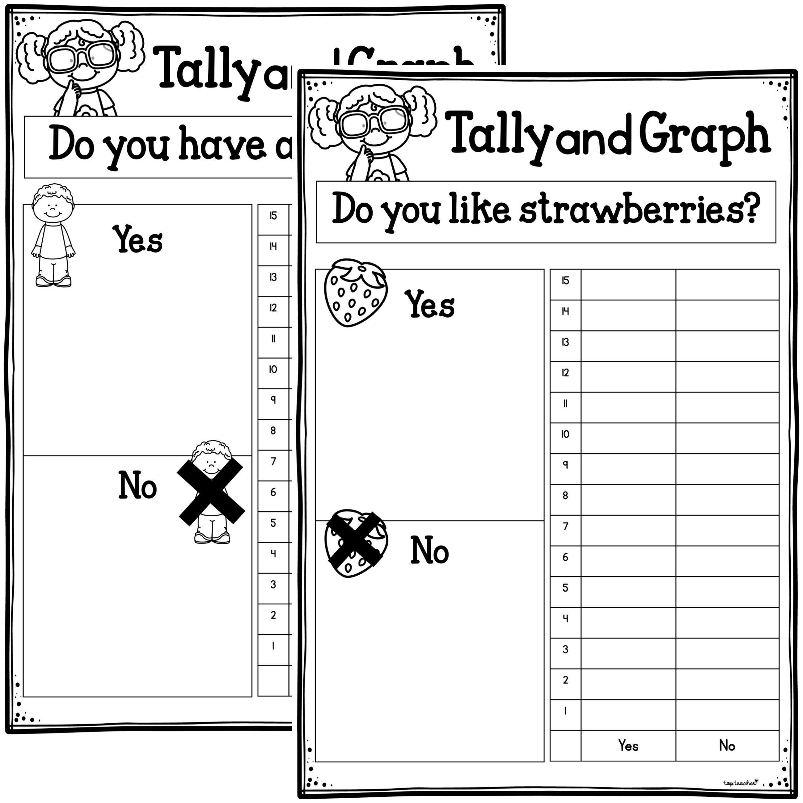 tally graph data collection worksheets top teacher information transfer printable worksheets Tally & Graph: Data Collection Worksheets - Top Teacher | Information Transfer Printable Worksheets