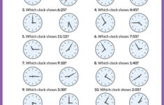 Printable Telling Time Worksheets 3Rd Grade