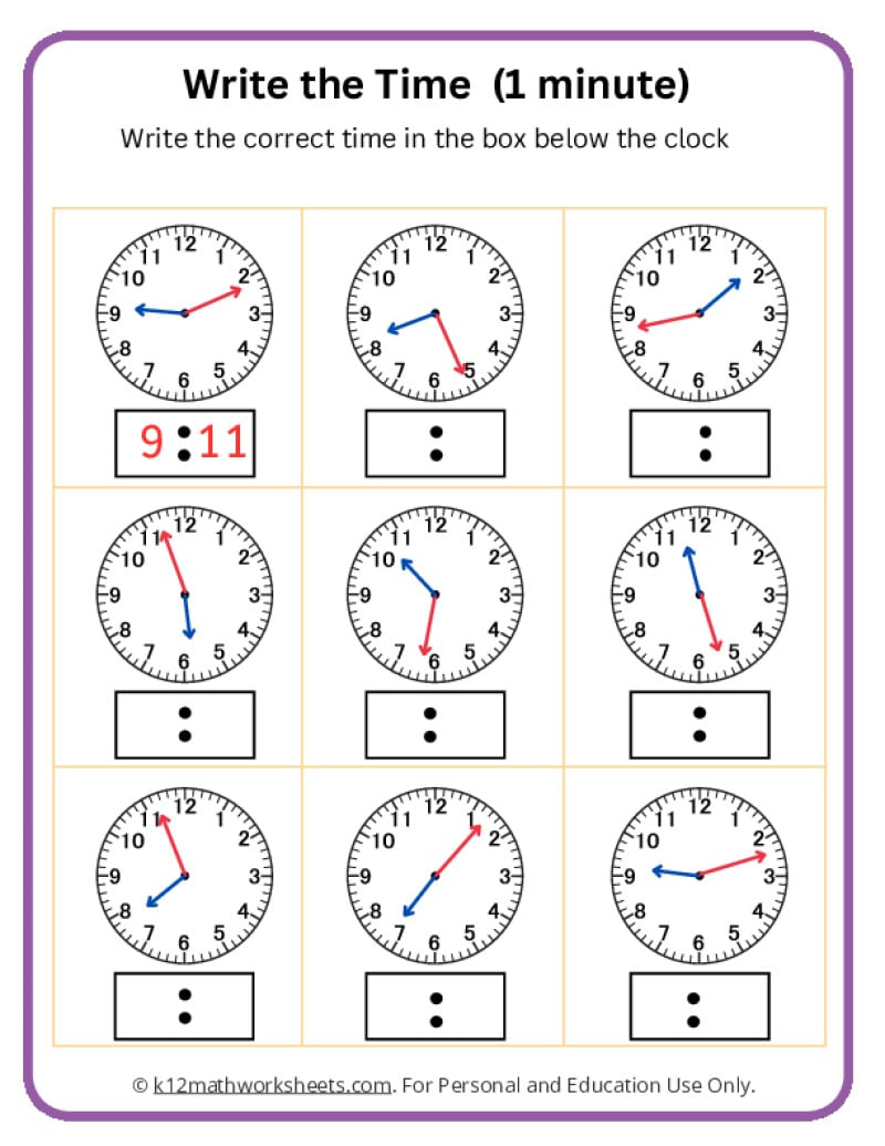 telling time worksheets free printable clock worksheets for first grade Telling Time Worksheets | Free Printable Clock Worksheets For First Grade