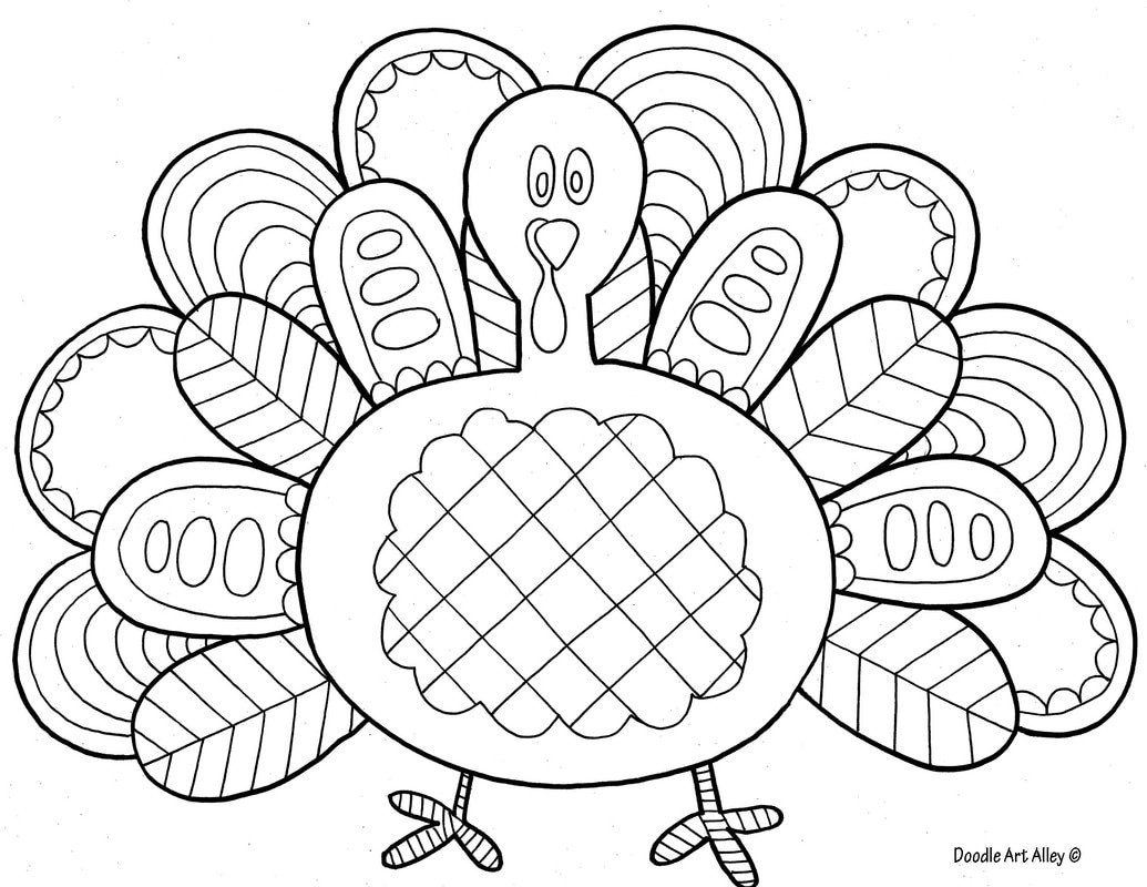 Thanksgiving Coloring Pages - Doodle Art Alley | Thanksgiving Worksheets Coloring