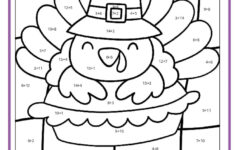 Thanksgiving Colornumber Pages - K12 Math Worksheets | Free Printable Color by Number Thanksgiving Worksheets
