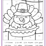 Thanksgiving Colornumber Pages – K12 Math Worksheets | Free Printable Thanksgiving Math Worksheets For Kindergarten