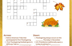 Thanksgiving Crossword Puzzle Worksheet Answer Key Thanksgiving Crossword Puzzle Worksheet Answer Key