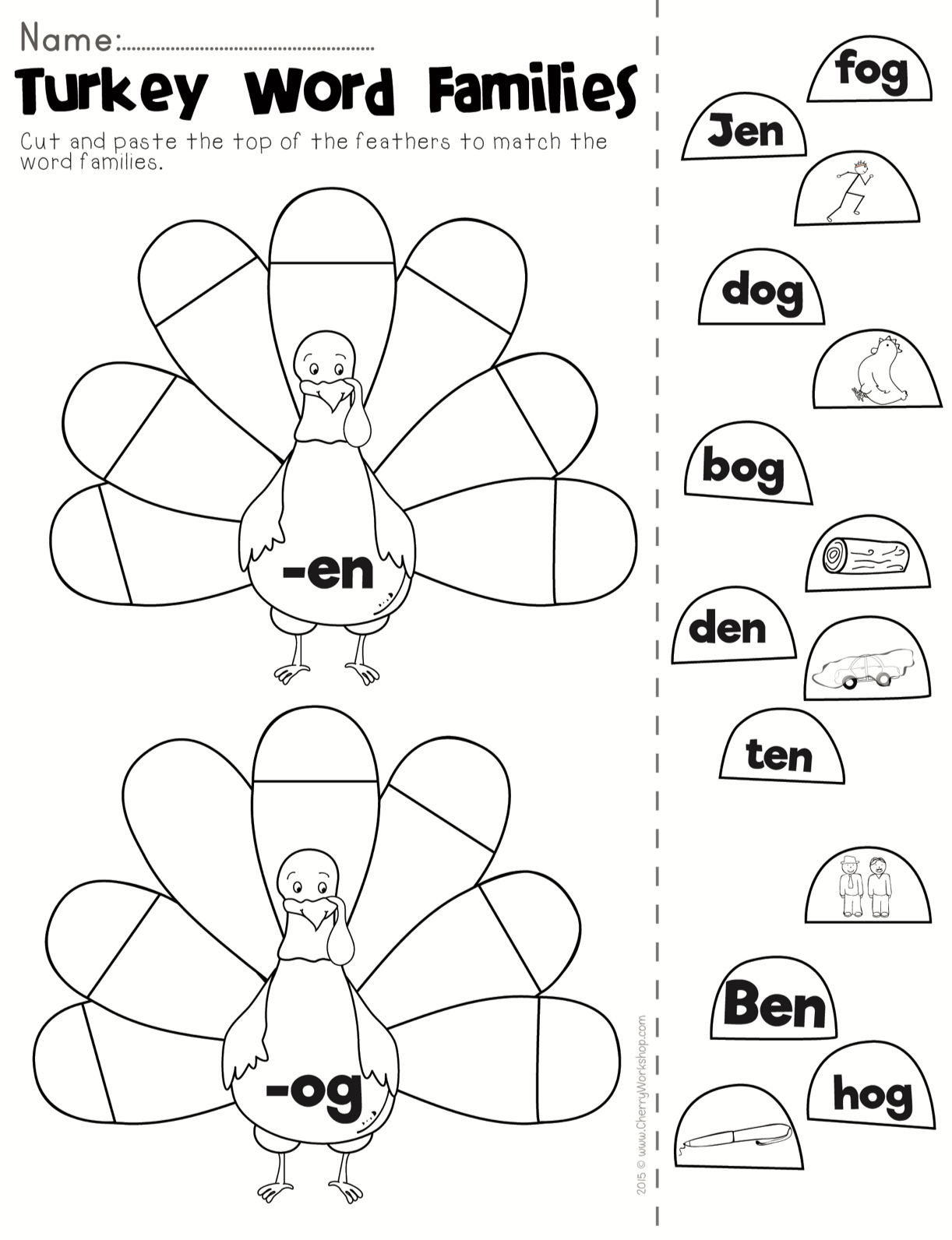 Thanksgiving Cvc Word Activity Pages | Thanksgiving Cvc Worksheets Free