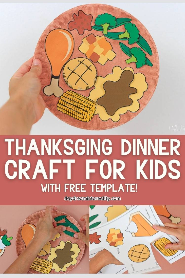 Thanksgiving Dinner Paper Plate Craft | Free Pdf Template | Thanksgiving Plate Worksheet
