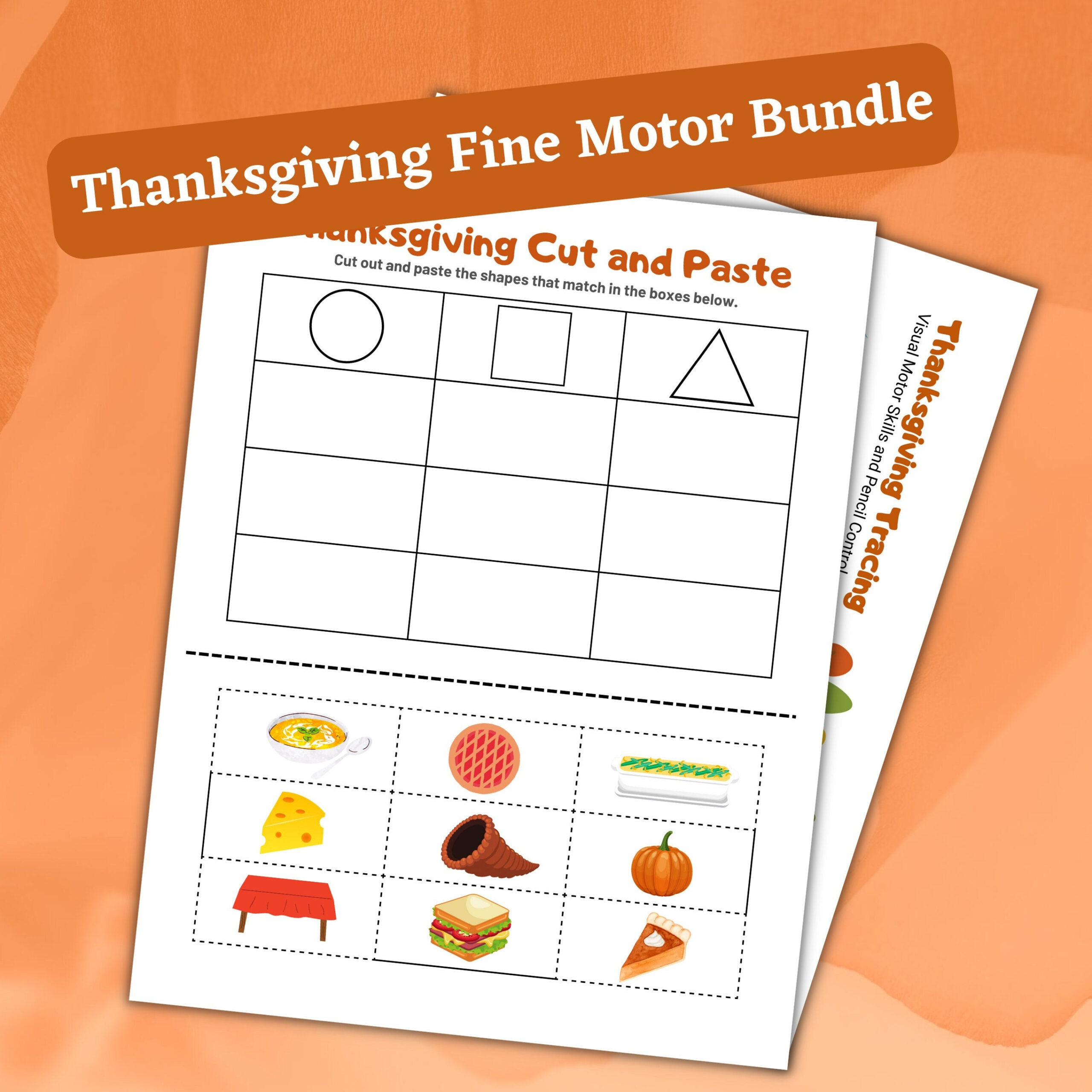 Thanksgiving Fine Motor Worksheets - Etsy | Thanksgiving Fine Motor Worksheets