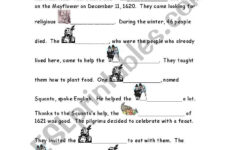 Thanksgiving Cloze Worksheets Thanksgiving Cloze Worksheets