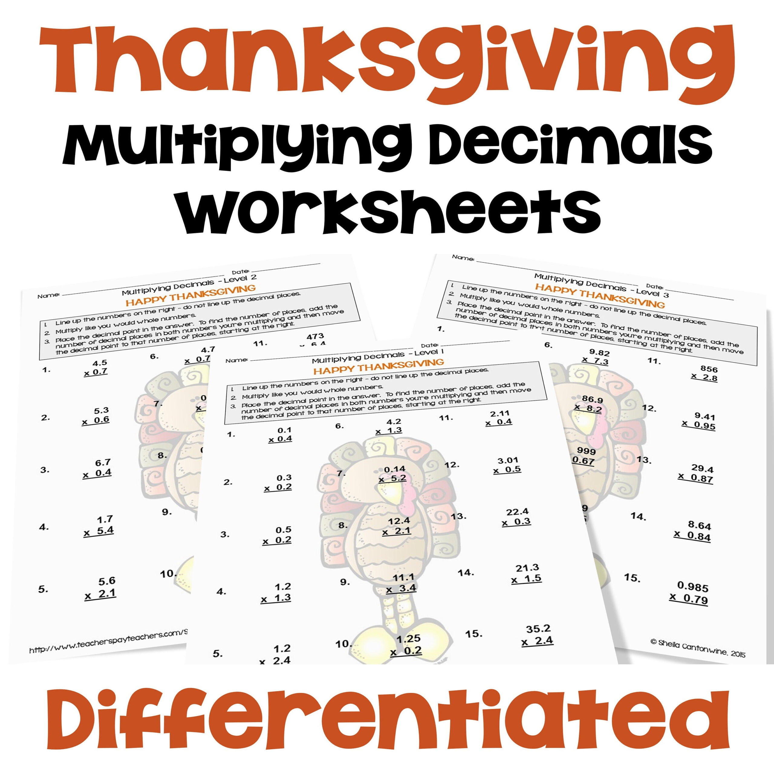 thanksgiving math multiplying decimals worksheets differentiated thanksgiving decimal worksheets scaled Thanksgiving Math Multiplying Decimals Worksheets – Differentiated | Thanksgiving Decimal Worksheets