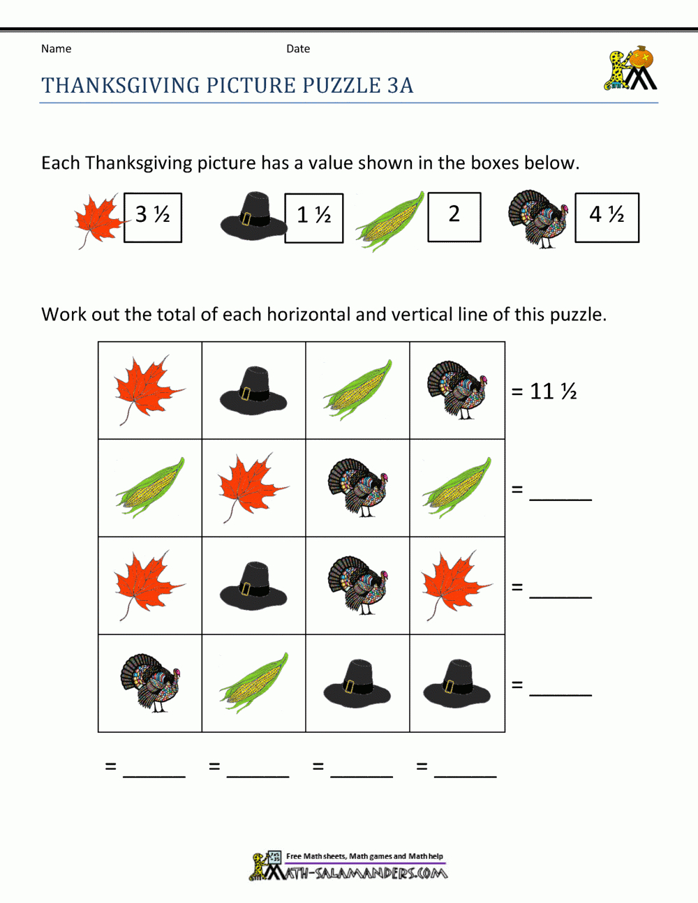 Thanksgiving Math Worksheets 3Rd Grade | Thanksgiving 3rd Grade Worksheets