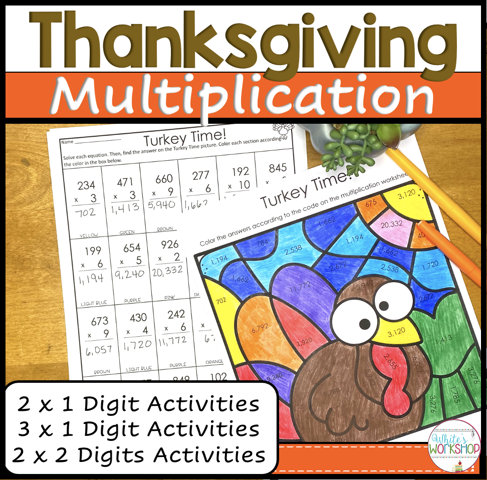 thanksgiving multiplication and colorcode activities made thanksgiving math multiplication worksheet Thanksgiving Multiplication And Colorcode Activities | Made | Thanksgiving Math Multiplication Worksheet
