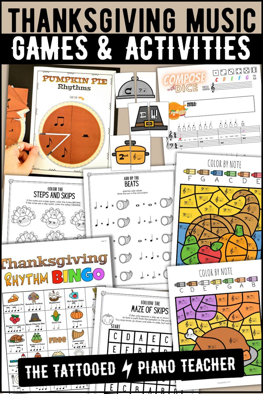 Thanksgiving Music Activities: Games &amp;amp; Worksheets Your Students | Free Thanksgiving Music Worksheets