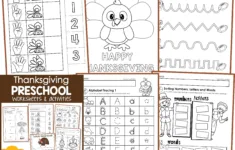 Free Thanksgiving Kindergarten Worksheets