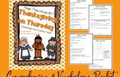 Thanksgiving On Thursday: Comprehension And Vocabulary Packet | Thanksgiving On Thursday Worksheets