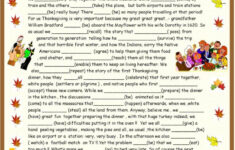 Thanksgiving Fill in the Blank Worksheets Thanksgiving Fill in the Blank Worksheets