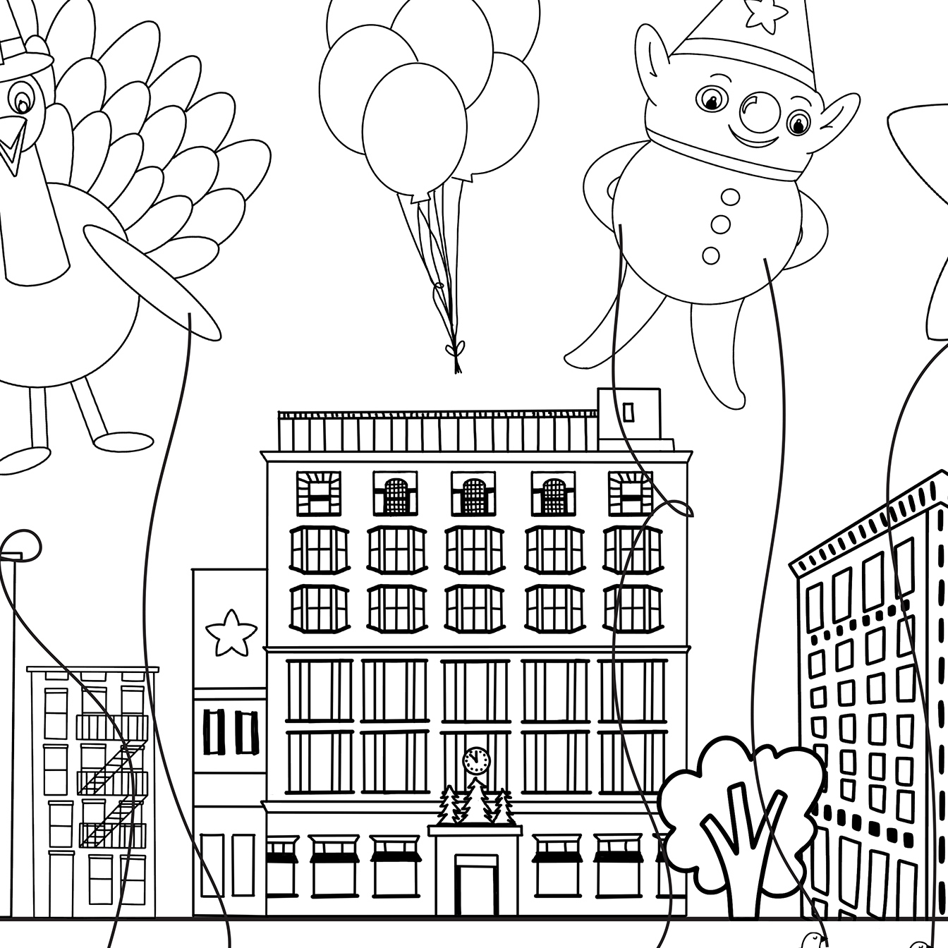 thanksgiving parade placemat coloring page pineapple paper co macys thanksgiving day parade worksheet Thanksgiving Parade Placemat Coloring Page - Pineapple Paper Co. | Macys Thanksgiving Day Parade Worksheet