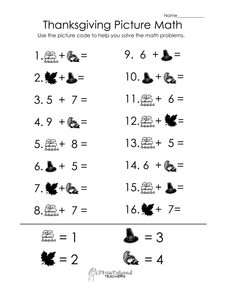 Thanksgiving Math Middle School Worksheets - Printable Worksheets