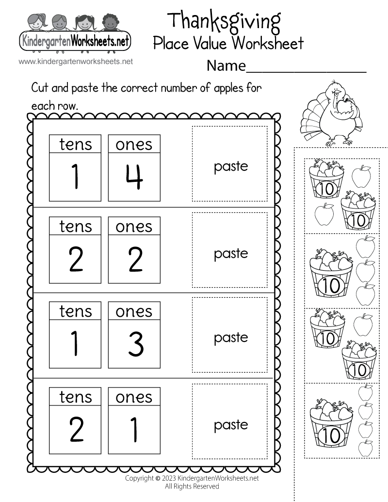 Thanksgiving Place Value Worksheet - Free Printable, Digital, &amp;amp; Pdf | Thanksgiving Free Math Worksheets
