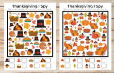 I Spy Thanksgiving Worksheet I Spy Thanksgiving Worksheet