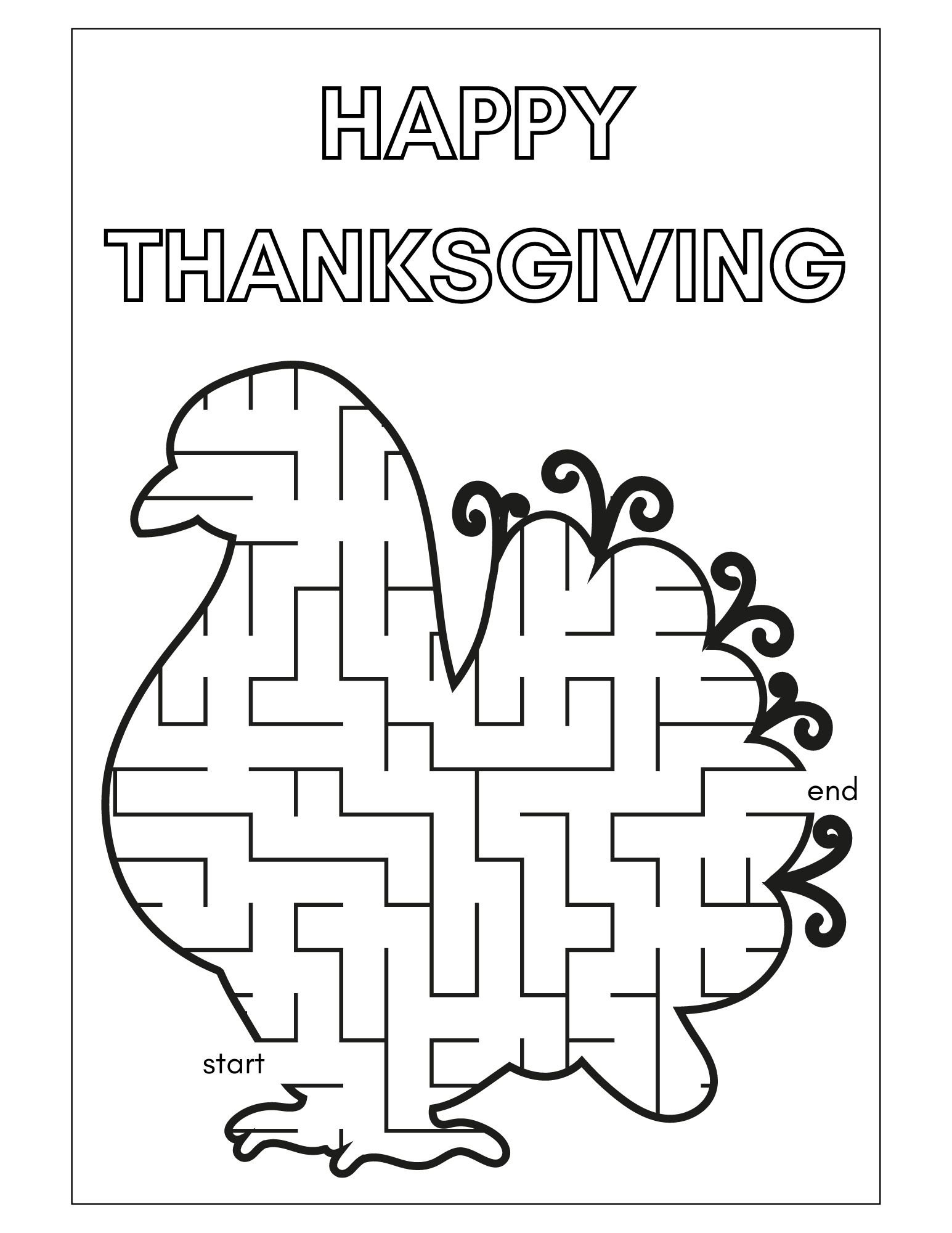 Thanksgiving Printables And Activity Pages For Kids - Minnesota Parent | Happy Thanksgiving Worksheets