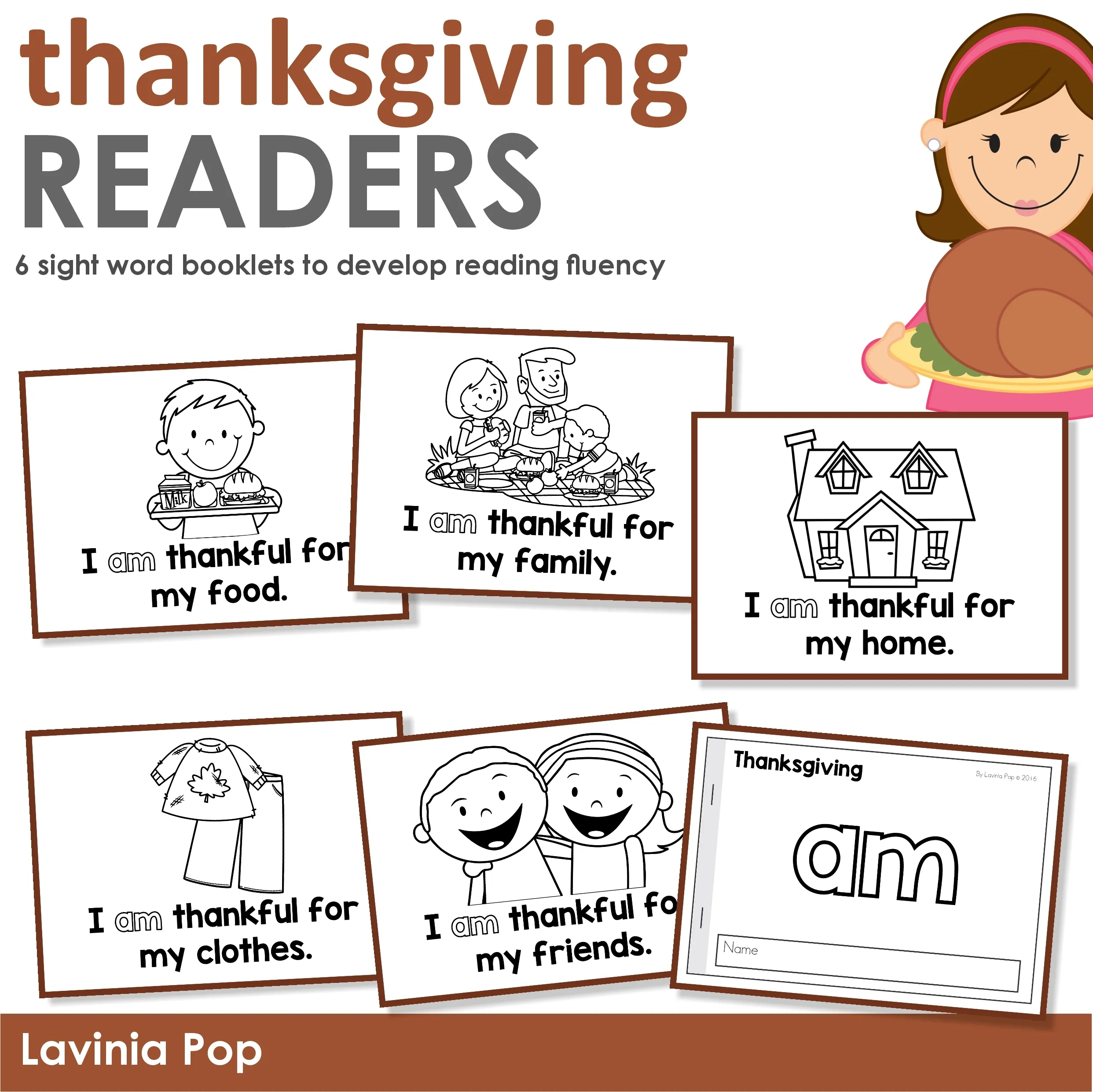 thanksgiving read trace sight word readers in my world kindergarten thanksgiving reading worksheets Thanksgiving Read & Trace Sight Word Readers - In My World | Kindergarten Thanksgiving Reading Worksheets