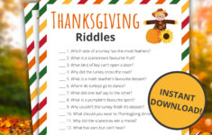Thanksgiving Riddles | Printable Thanksgiving Game | Thanksgiving | Thanksgiving Riddles Worksheets