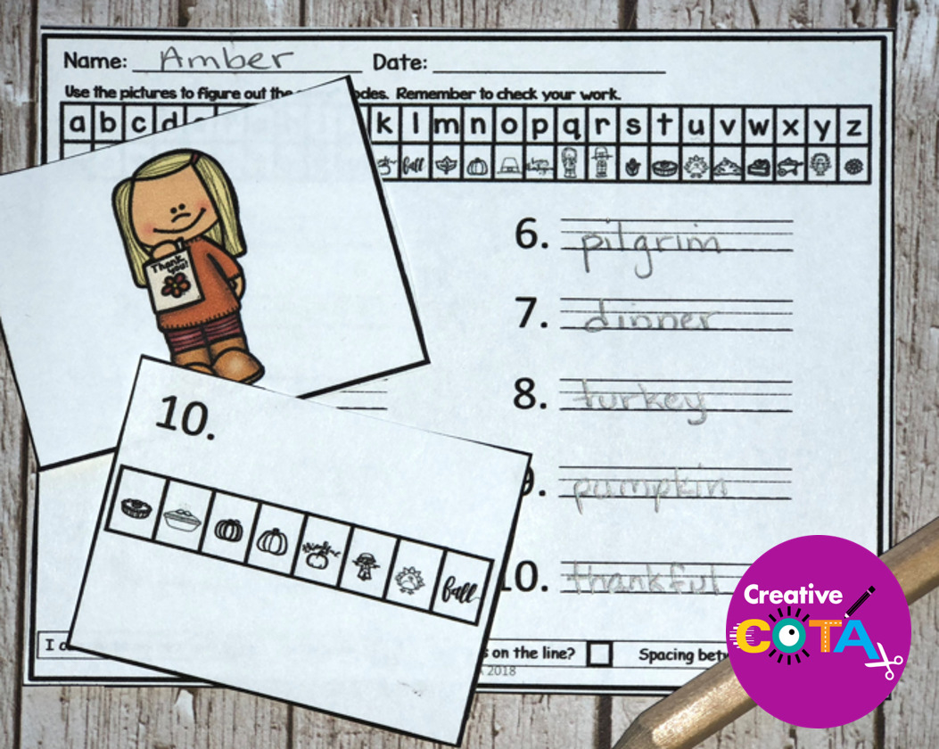 Thanksgiving Secret Code Worksheets - Your Therapy Source | Thanksgiving Secret Code Worksheets