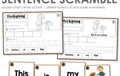 Thanksgiving Unscramble Worksheets
