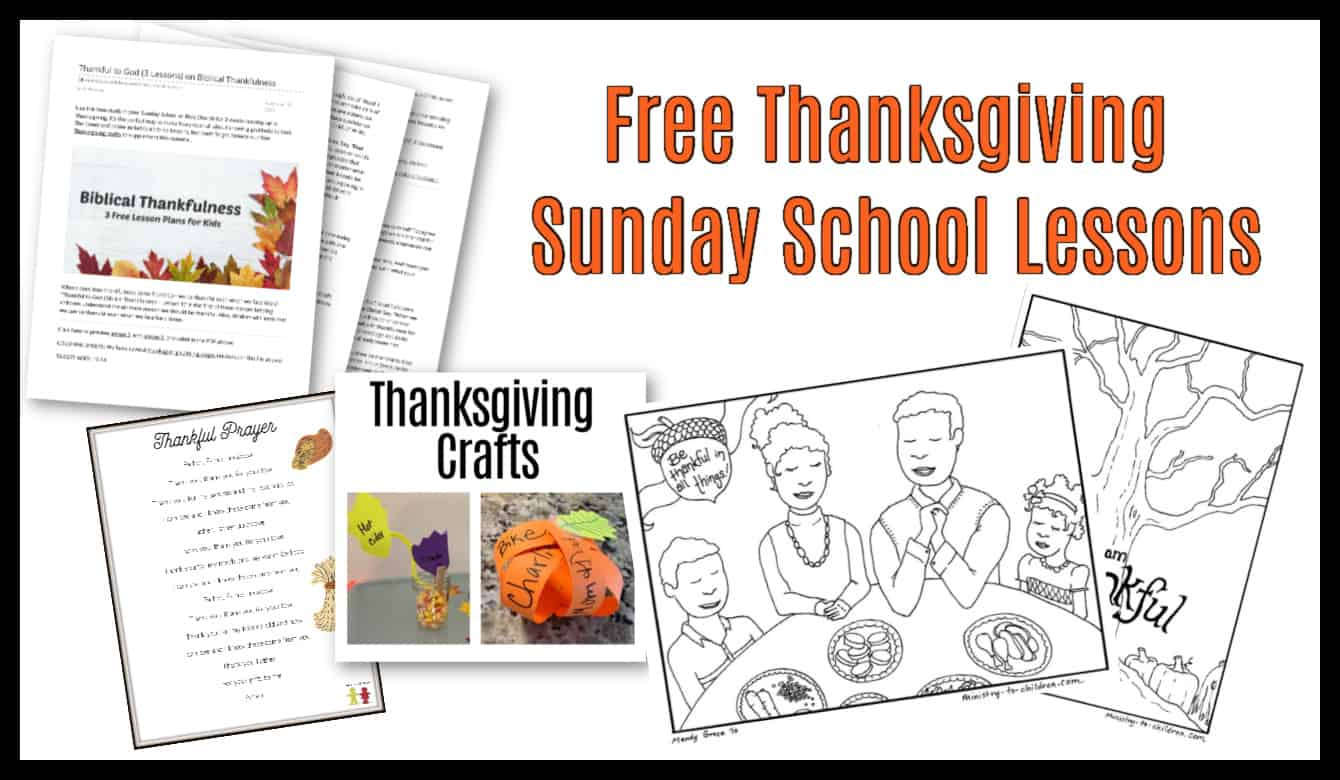 Thanksgiving Sunday School Lesson &amp;amp; Kids Bible Activities (100 | Thanksgiving Bible Worksheets