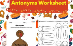 Thanksgiving Synonyms Worksheet