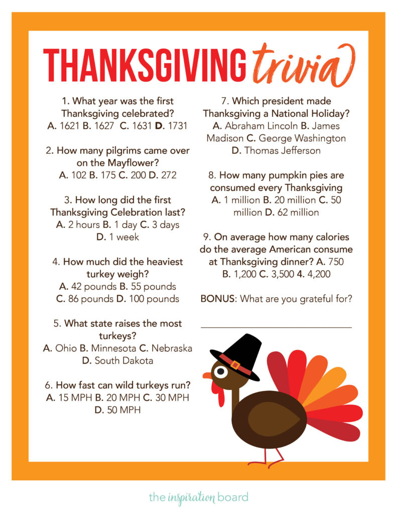thanksgiving trivia free printable the inspiration board thanksgiving trivia worksheet Thanksgiving Trivia (Free Printable) - The Inspiration Board | Thanksgiving Trivia Worksheet