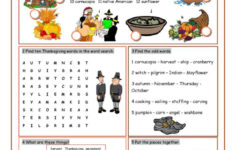ESL Thanksgiving Worksheets