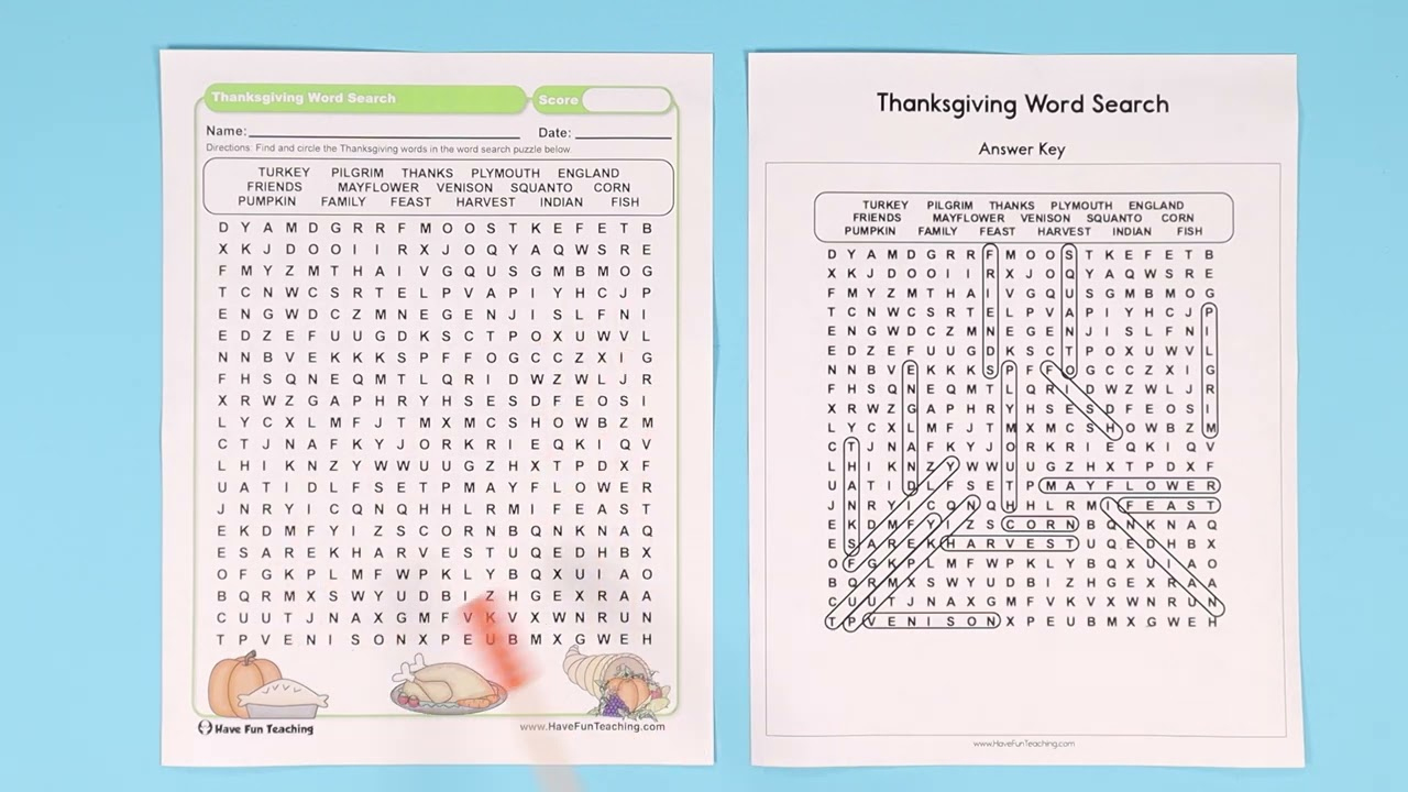 thanksgiving words search worksheet thanksgiving challenge worksheet answer key Thanksgiving Words Search Worksheet | Thanksgiving Challenge Worksheet Answer Key