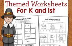 Thanksgiving Worksheet Packet For Kindergarten And First Grade | Thanksgiving 1St Grade Worksheets