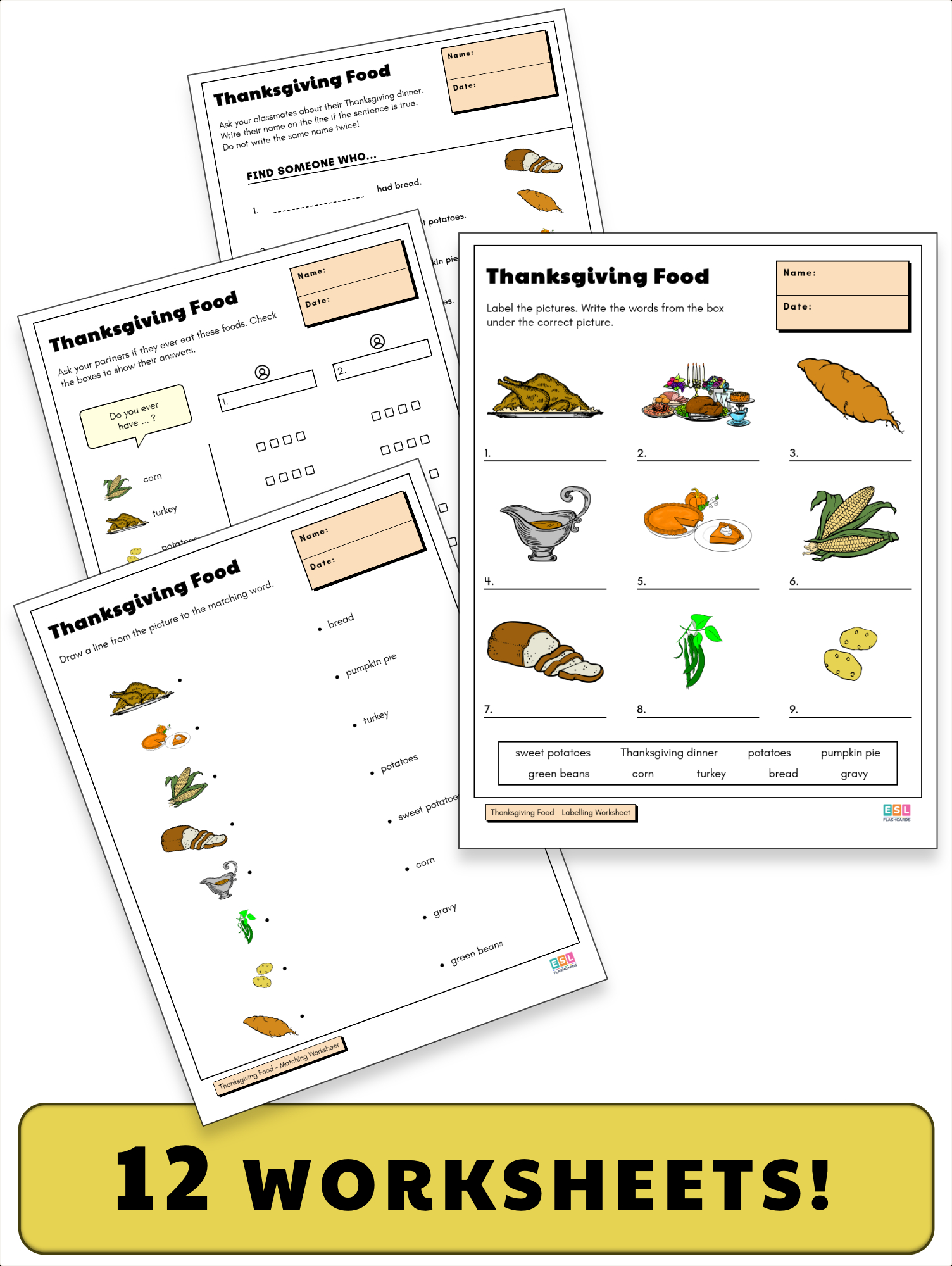 Thanksgiving Worksheets – Esl Flashcards | Thanksgiving Grammar Worksheets Free