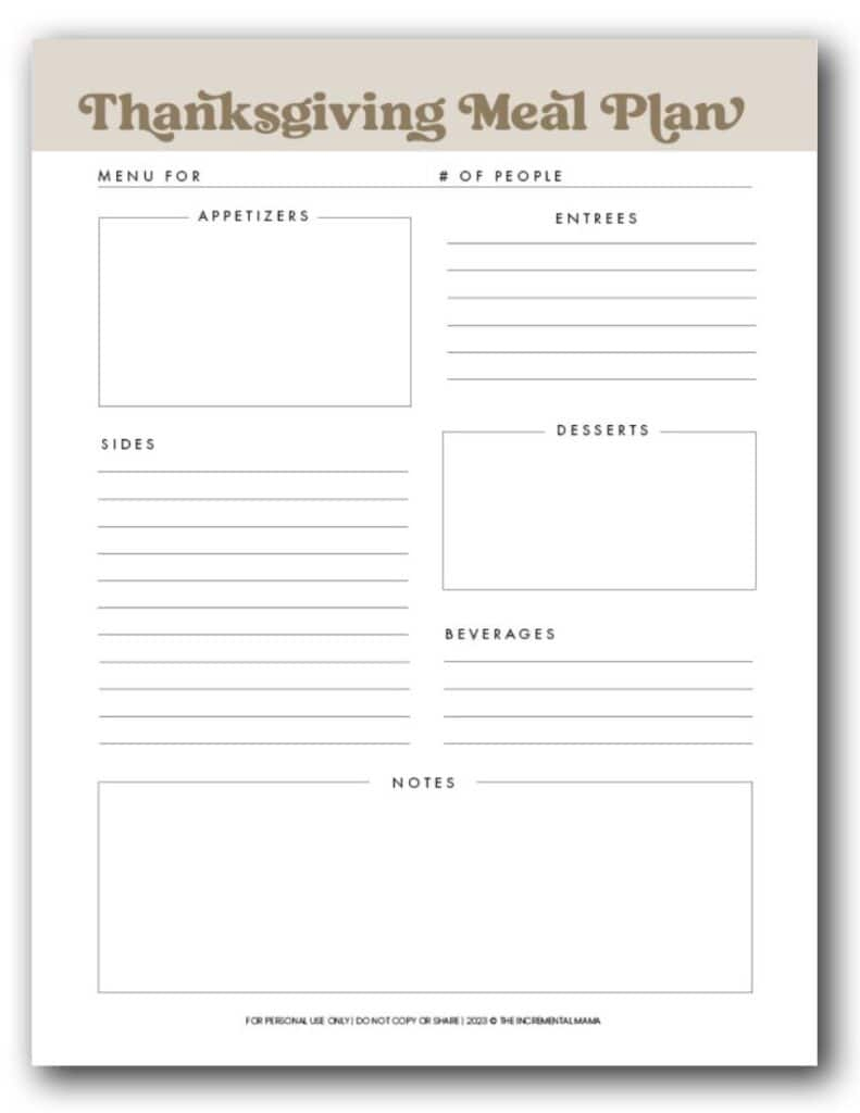 the best free printable thanksgiving planner 8 pages the thanksgiving meal planning worksheet The Best Free Printable Thanksgiving Planner (8 Pages) - The | Thanksgiving Meal Planning Worksheet