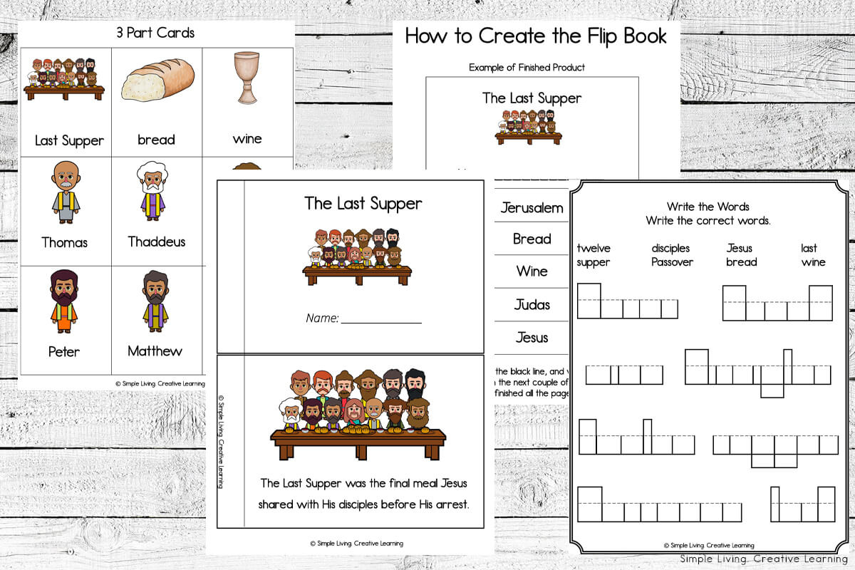 The Last Supper Printables - Simple Living. Creative Learning | The Last Supper Printable Worksheets
