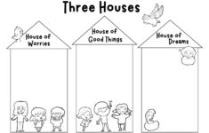 The Three Houses Templates – Free Social Work Tools And Resources | Printable Wishes And Feelings Worksheets