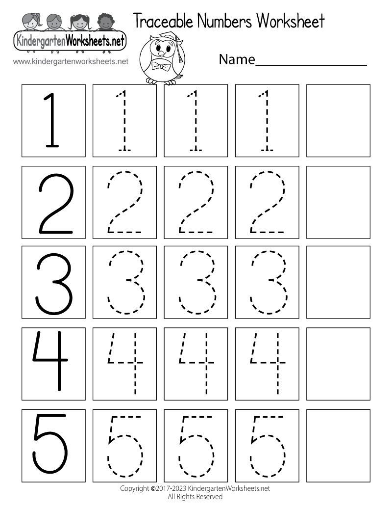 Traceable Numbers Worksheet - Free Printable, Digital, &amp;amp;Amp; Pdf | Free Printable Number Worksheets Preschool