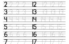 Tracing Numbers 1-20 Worksheets (Free Printable Pdfs) – Teach Prints | Printable Worksheets Numbers 1 20