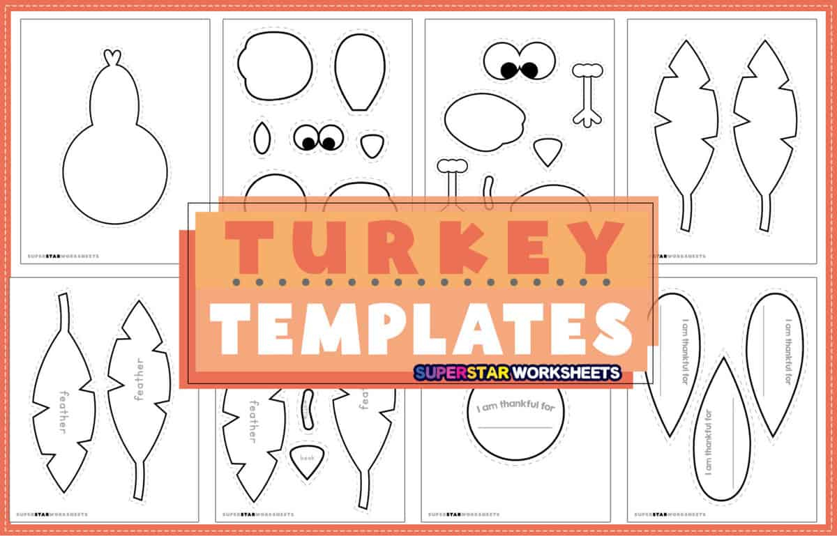 turkey templates free printables superstar worksheets thanksgiving turkey pattern worksheets Turkey Templates (Free Printables) - Superstar Worksheets | Thanksgiving Turkey Pattern Worksheets