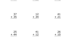 Two Digit Addition Worksheets (Printable 2-Digit Problems) – Free | Free Printable Double Digit Addition And Subtraction Worksheets