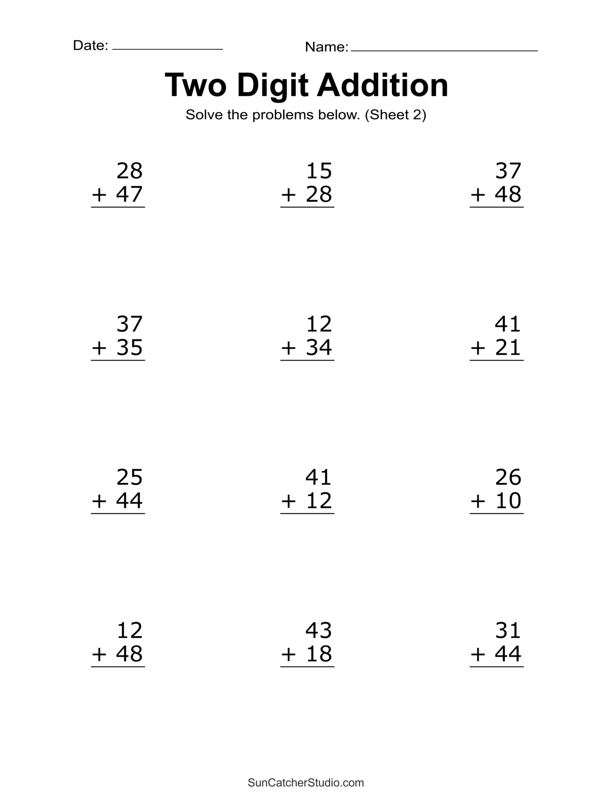 two digit addition worksheets printable 2 digit problems free free printable double digit addition and subtraction worksheets scaled Two Digit Addition Worksheets (Printable 2-Digit Problems) – Free | Free Printable Double Digit Addition And Subtraction Worksheets