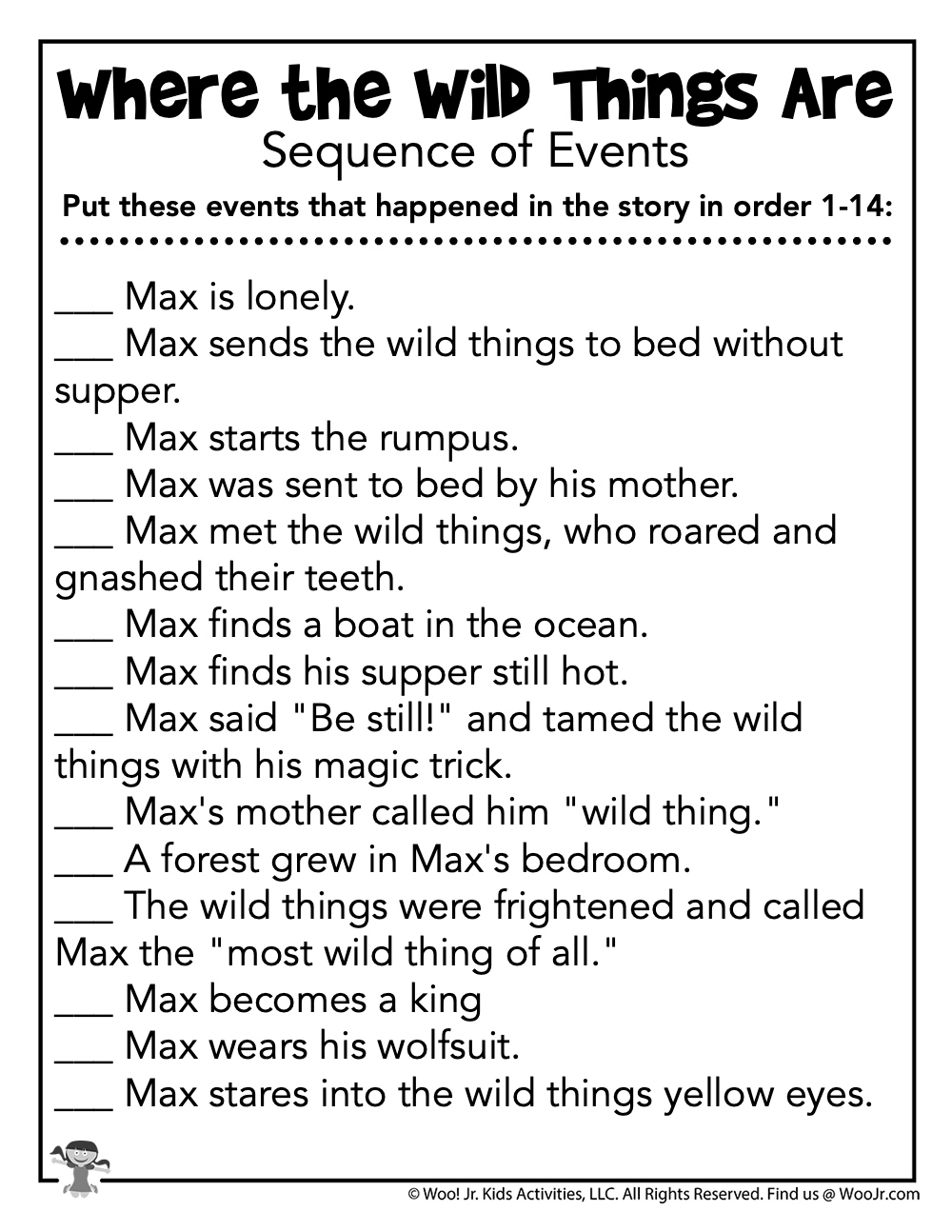Where The Wild Things Are Activities: Games, Lesson Plans And | Where The Wild Things Are Worksheets Printable