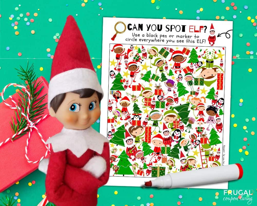 Where&amp;#039;S Elf? Fun Spot The Elf Activity Sheet Free Printable | Elf On The Shelf Printable Worksheets