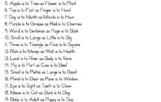 Thanksgiving Analogies Worksheet Answer Key